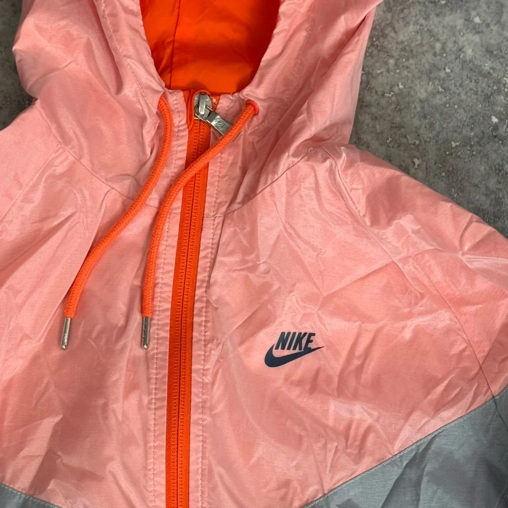 Nike Kids Orange and Gray Windbreaker Jacket Unisex